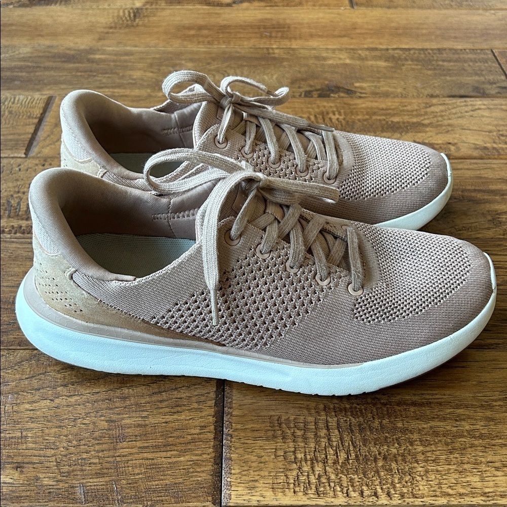 Kizik Lima Hands Free Sneakers Fawn Light Rose Pink Womens Size 9.5 Wide